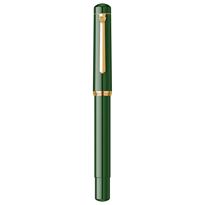 SCRIKSS, Fountain Pen - 419 Piston Filler DARK GREEN GT.