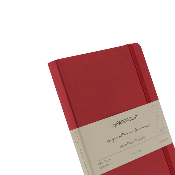 myPAPERCLIP, NoteBook - SIGNATURE Series 192 Pages PU Red.