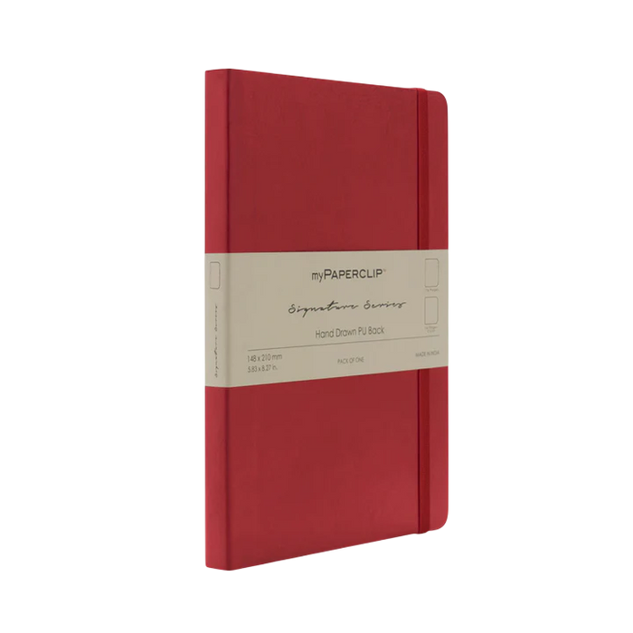 myPAPERCLIP, NoteBook - SIGNATURE Series 192 Pages PU Red.