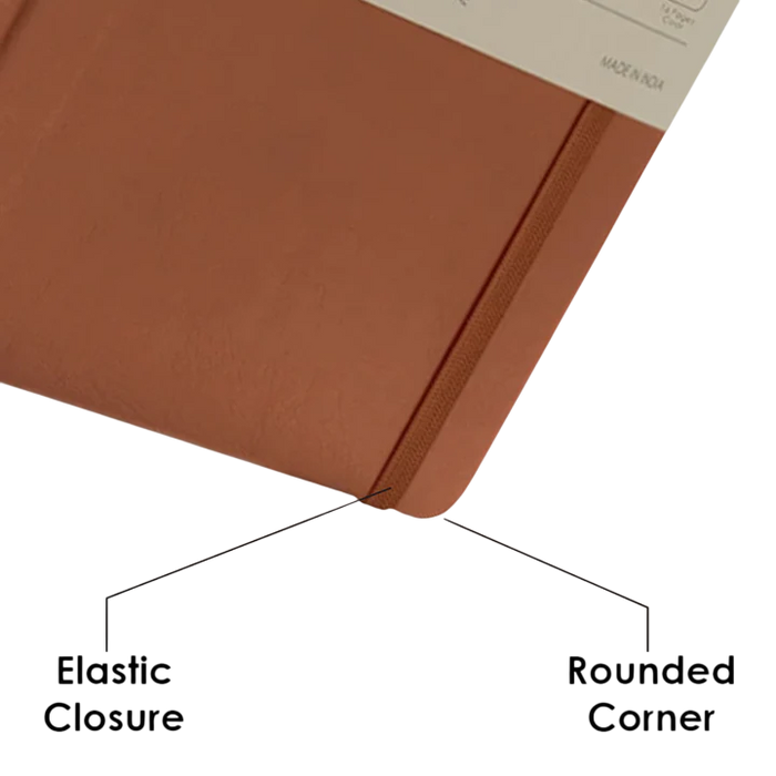 myPAPERCLIP, NoteBook - SIGNATURE Series 192 Pages PU Tan.