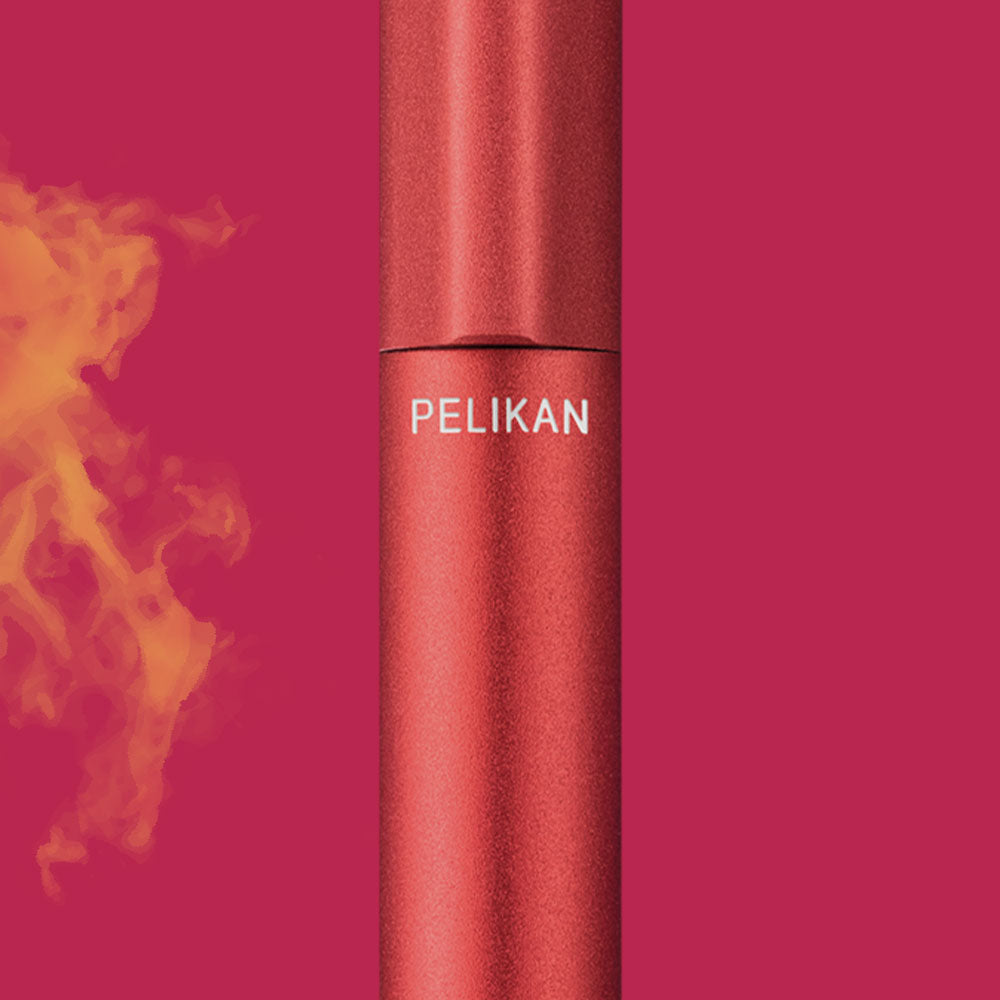 — INEO SWASTIK PELIKAN, Fiery Ballpoint Pen RED. K6 - penn