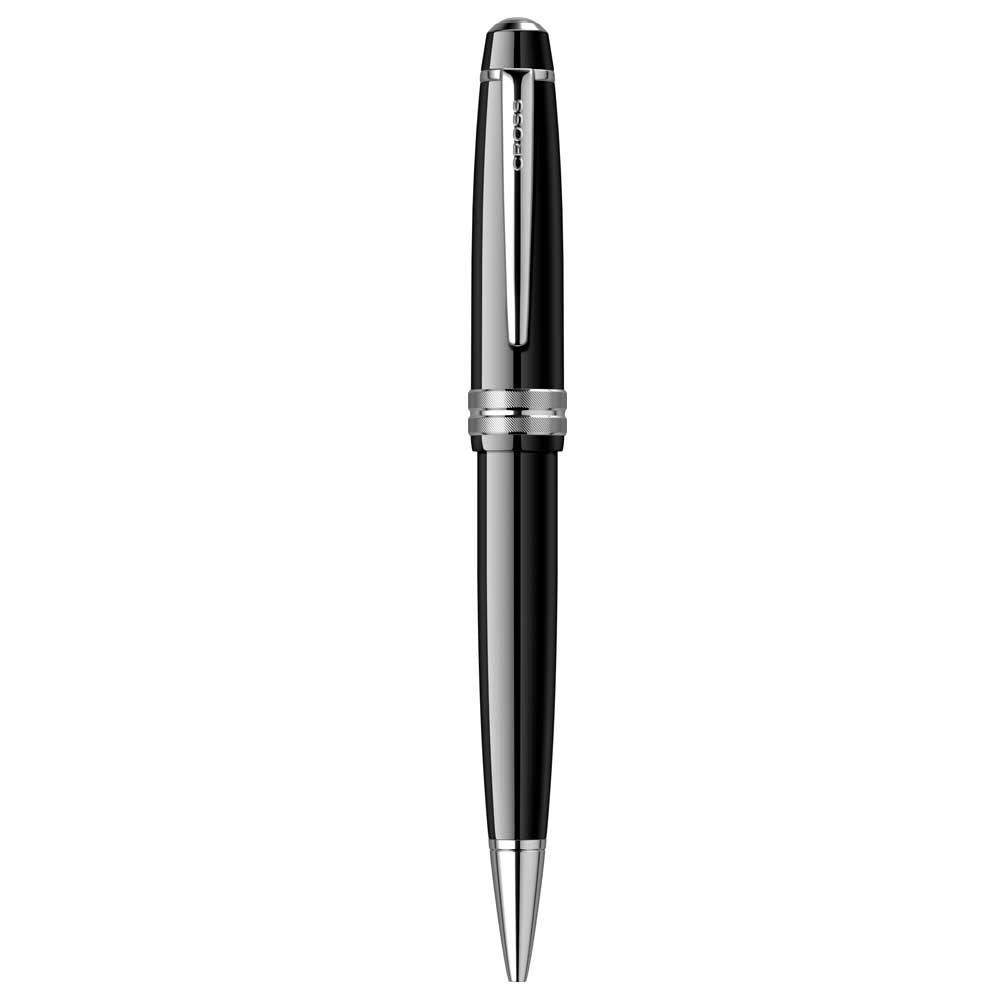 CROSS, Ballpoint Pen - BAILEY LIGHT GLOSSY RESIN BLACK CT. 